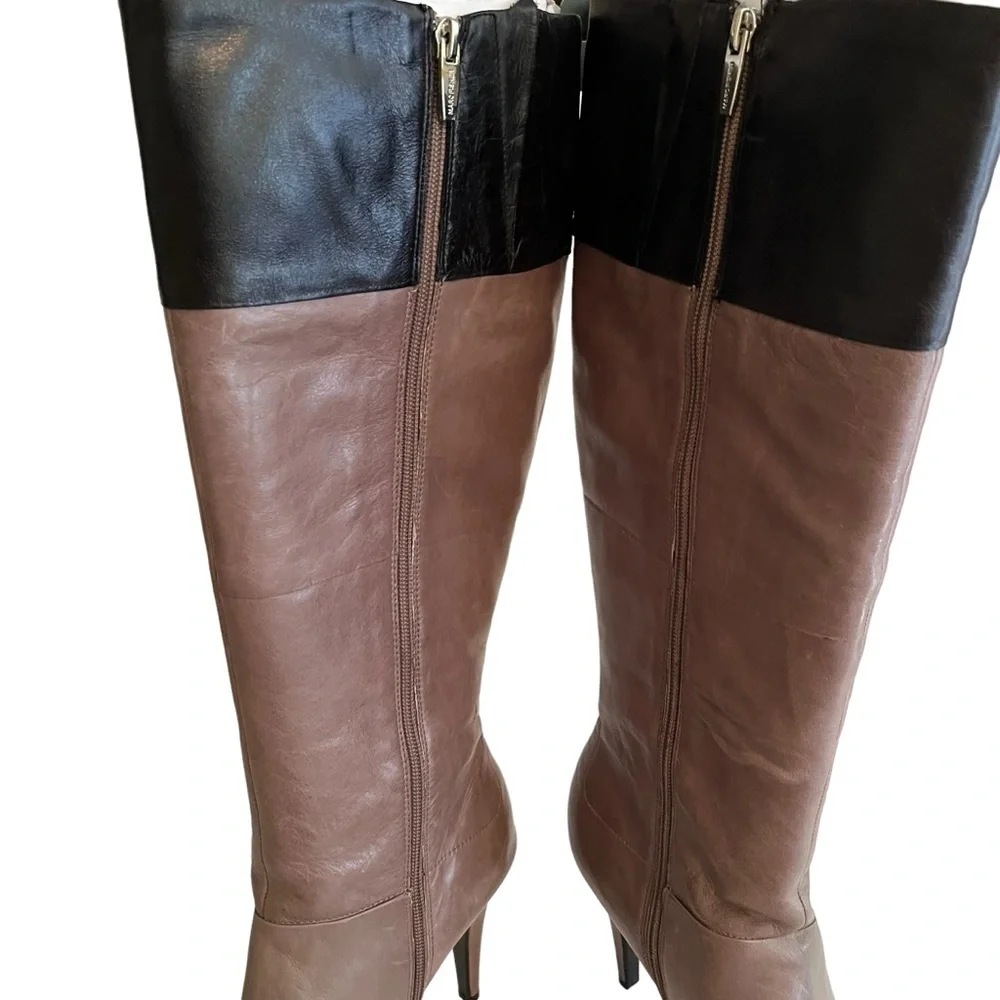 Marc Fisher Taupe Grey/Black Color Block 